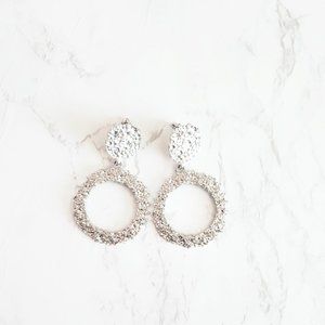 Vacay Vibes Textured Silver Earrings